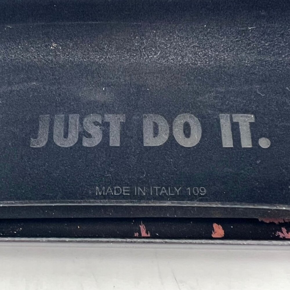 Nike Just Do It Black Hard Shell Clamshell Sunglasses Glasses Case Made in Italy - Picture 2 of 11